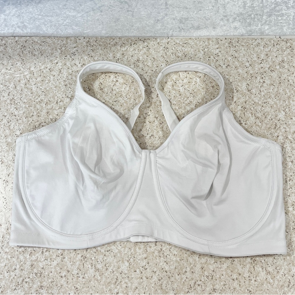 Breezies White Full Coverage Underwire Bra Cotton Blend Plus Size 44DDD